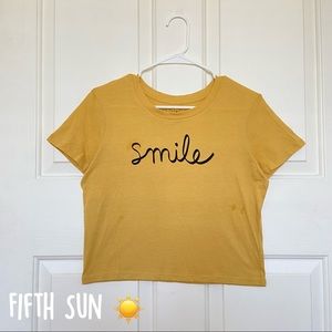 Fifth Sun - Smile Yellow Short Sleeve T-Shirt